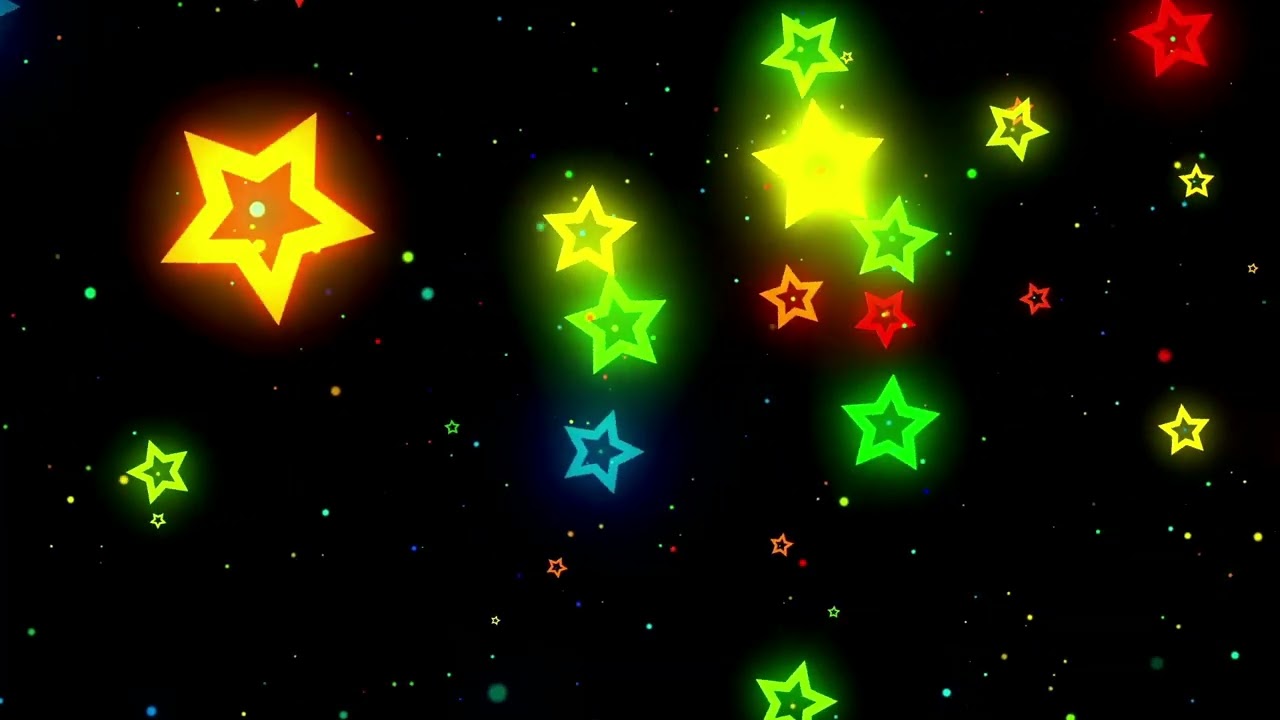 Neon stars Romantic Abstract Glow Particles Background looping animation