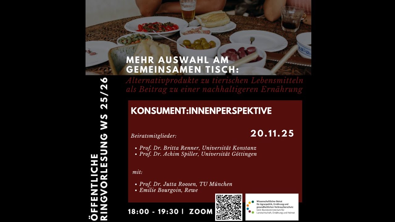 Ringvorlesung des WBAE | Konsument:innenperspektive