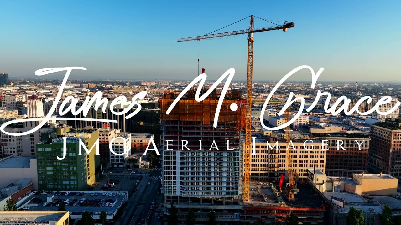 The Iconic skyline of Downtown Los Angeles, California from JMG Aerial Imagery - 4K Drone Services