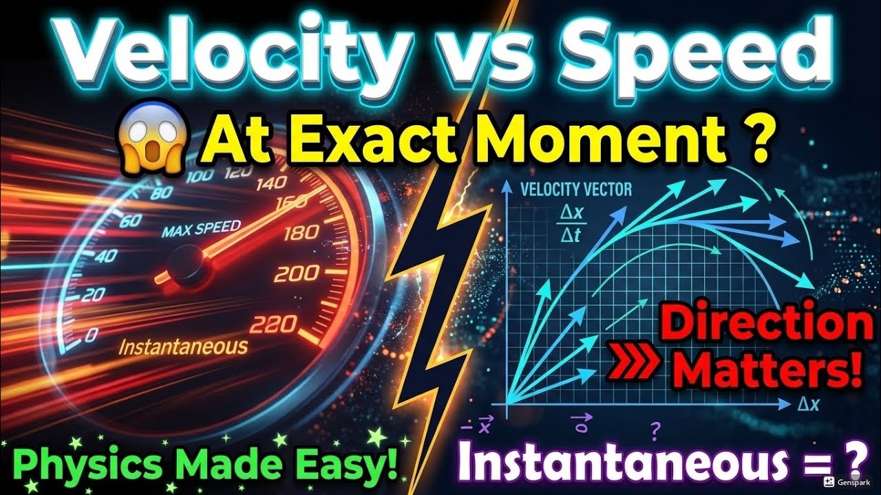 Instantaneous Speed vs Velocity | Physics Made Simple class 11th chapter 2