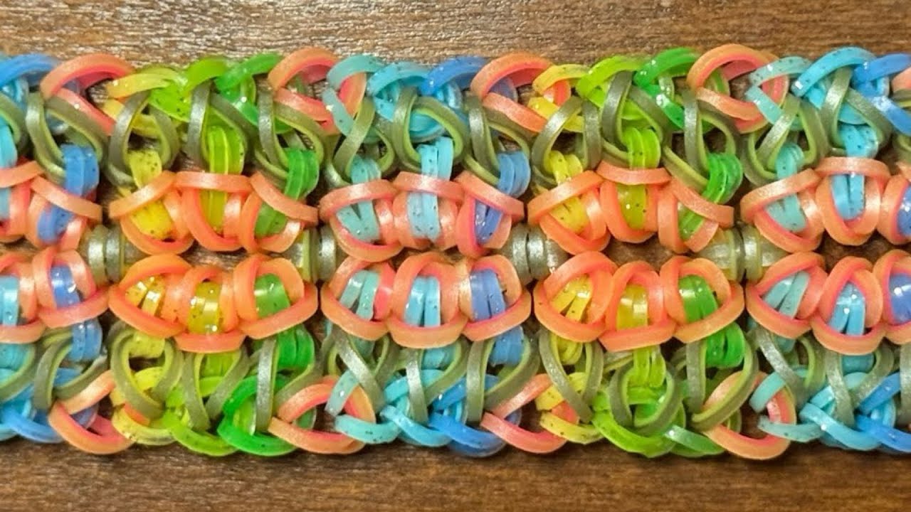 Браслет Rainbow Loom | Мастер-класс по изготовлению браслета Marina Bay (только крючок)