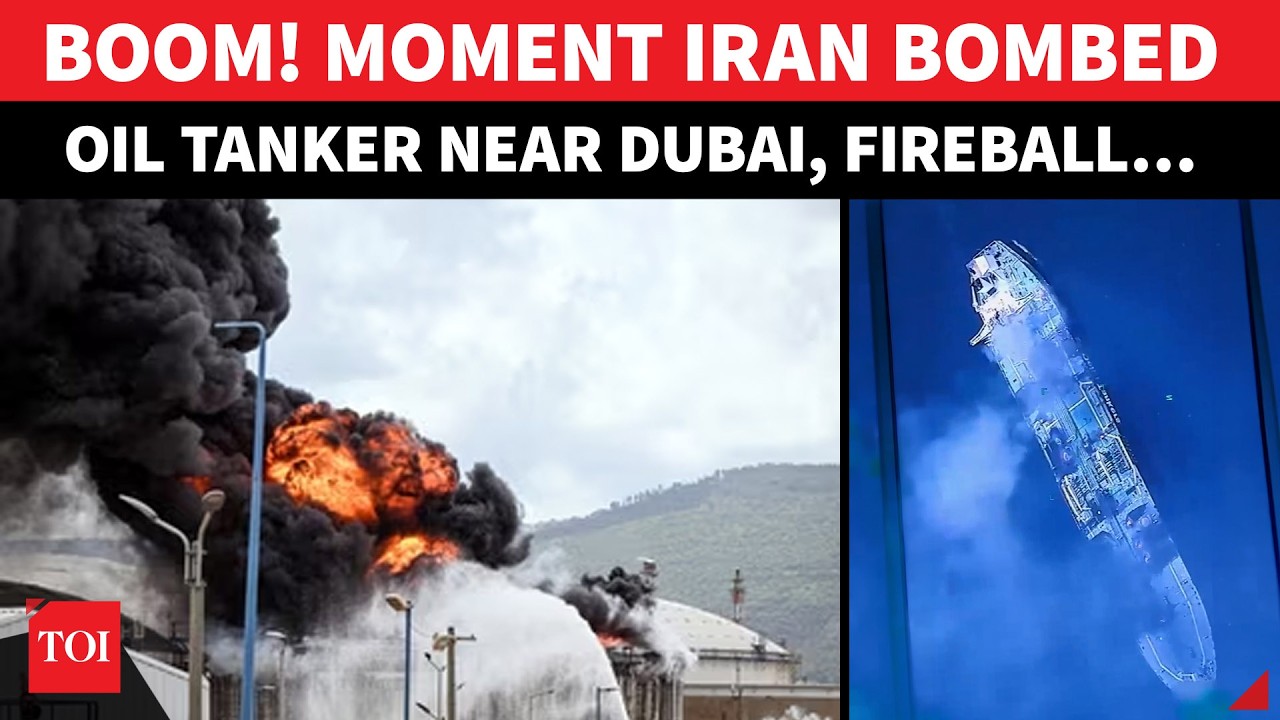 Iran BLOWS UP Fully-Loaded Oil Tanker, Vessel IN FLAMES At Dubai Port | Watch