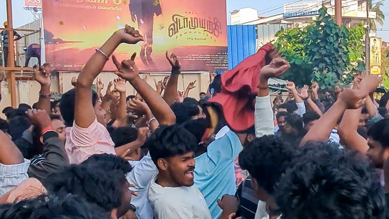 Vidaamuyarchi Fdfs Celebration At Coimbatore 🔥| Ajith Kumar | Review | Public Opinion | Reaction