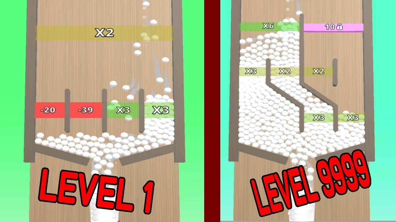Bounce and Collect - LEVEL 1 VS level 9999