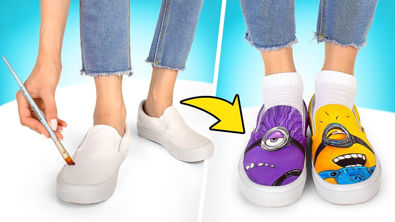 Faunny Charachters On Your Sneakers!  Painting Tutorial