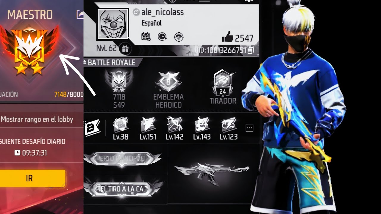 Subiendo a maestro elite en la nueva temporada de free fire📈🔱