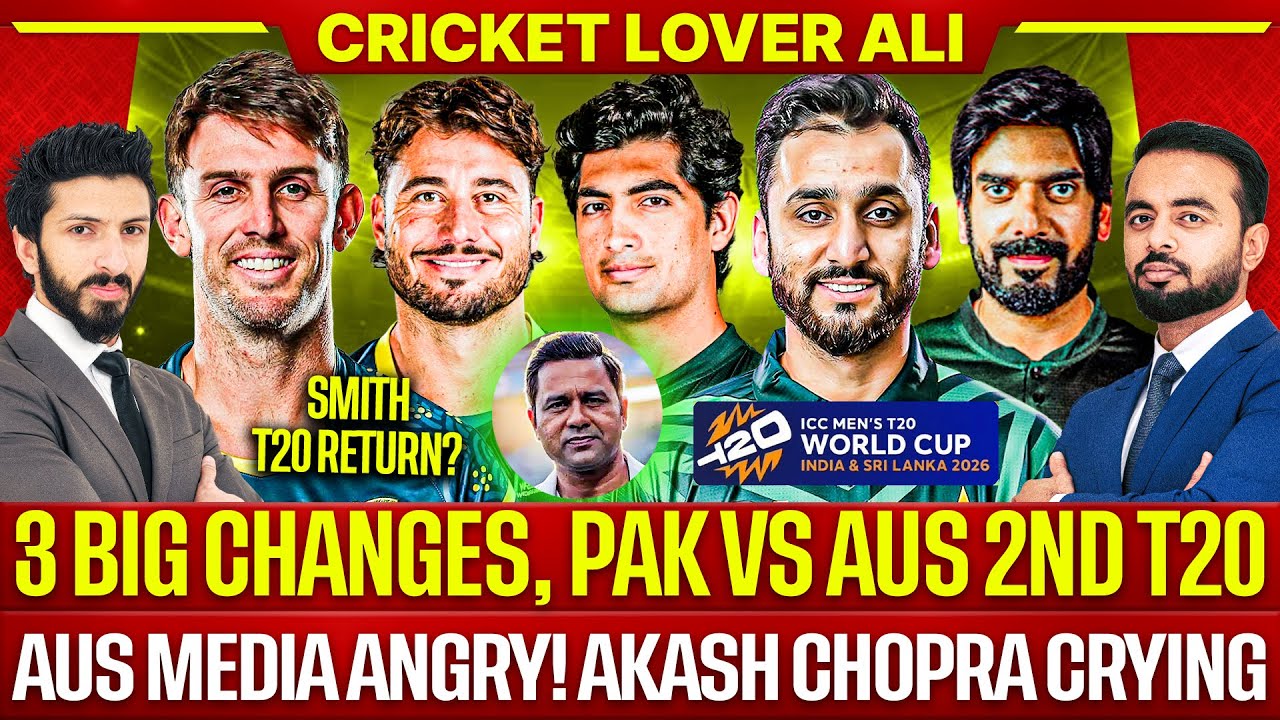 Marsh, Stoinis all Return, PAK v AUS 2nd T20 | Akash Chopra Crying | ICC Announced | Aus Media Angry
