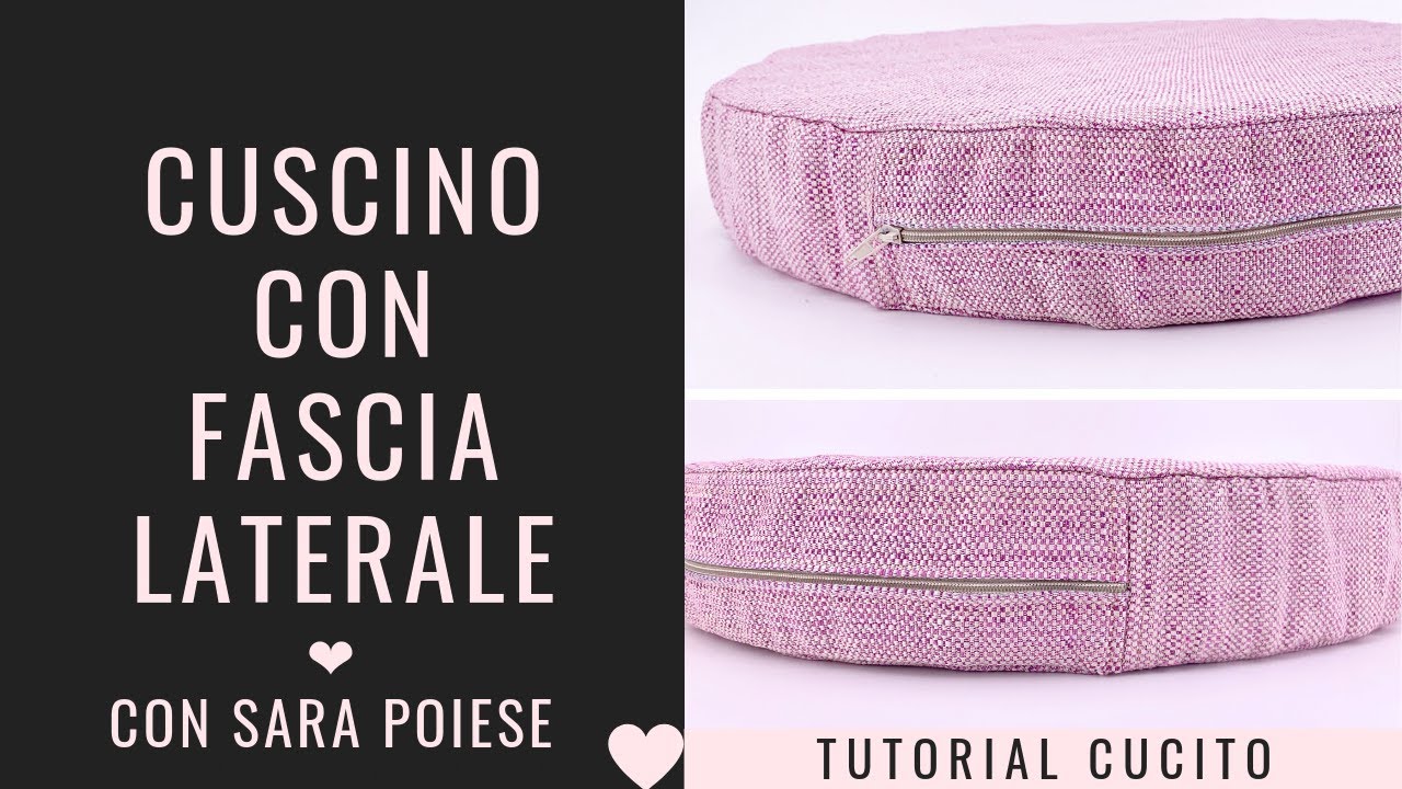 Cucire un cuscino con fascia laterale e cerniera zip