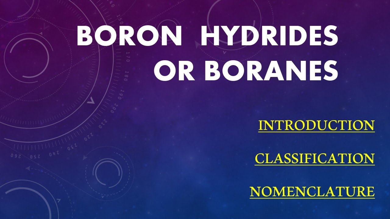 BORANES or BORON HYDRIDES- Introduction, Classification and Nomenclature