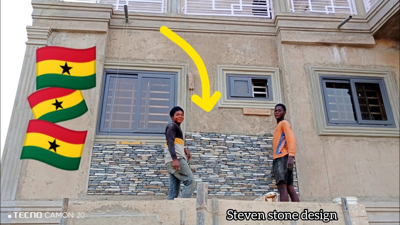 I really love this white & gray stone cladding-building in Ghana 🇬🇭🇬🇭🇬🇭🇬🇭