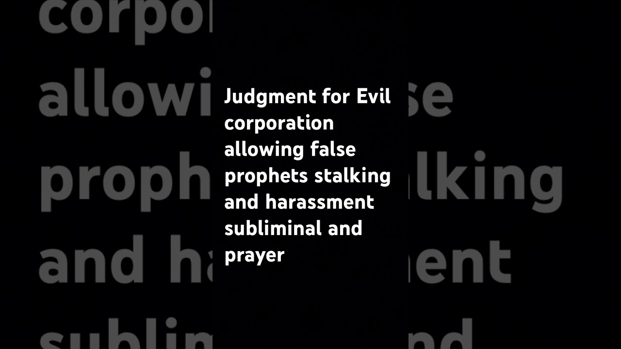 Evil corporation subliminal and prayer