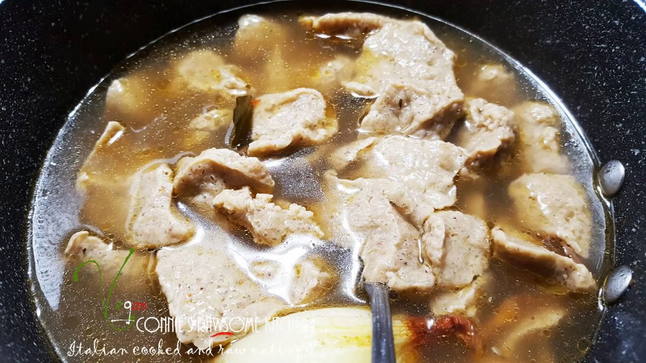 MAKING AND TESTING VEGAN BEEFLESS STEW SEITAN  | Connie's RAWsome kitchen
