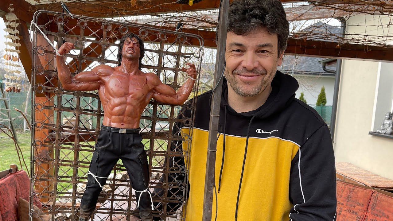 Rambo II, Sylvester Stallone, 1:3 Statue by EDINHO Maga, limitation 25/50, collection by Johnny Wolf