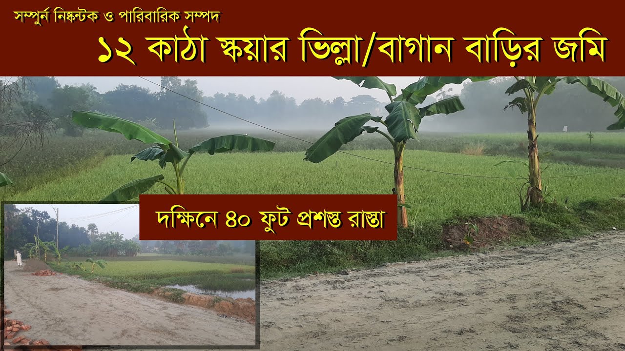সস্তায় ১২ কাঠা নিষ্কন্টক জমি ৪০ ফুট রাস্তা সংলগ্ন #ভোরা মৌজা #গাজীপুর #জমি  #LBS LBS061201