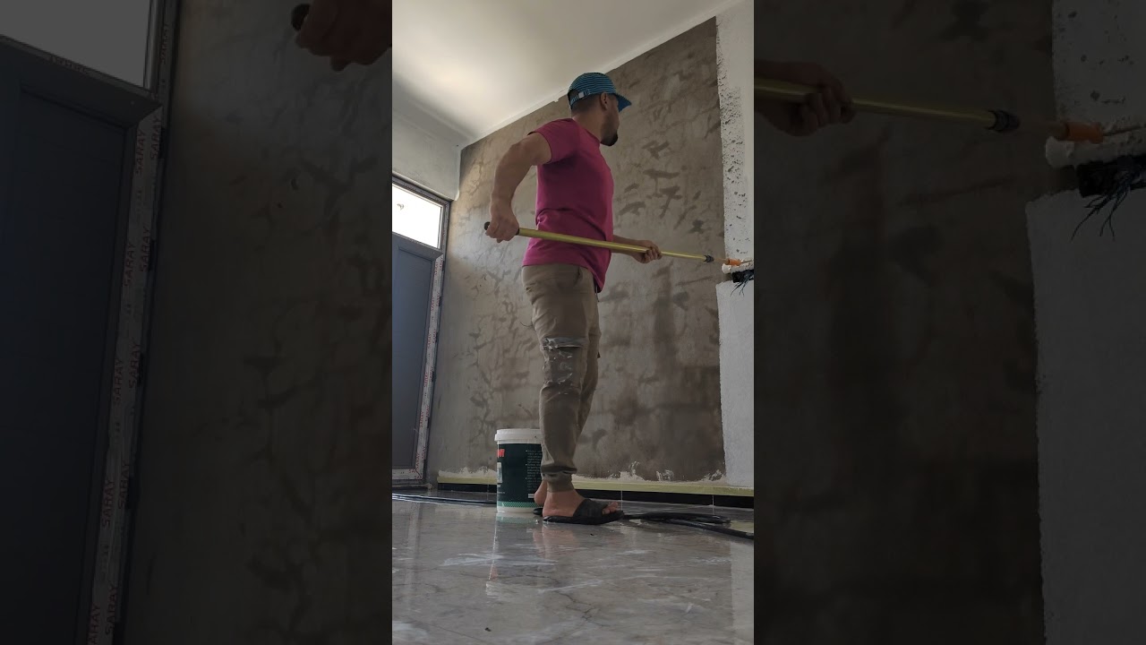 الطريقة الصحيحة#صبغ #حائط ملبوخ سمنت جديد#ديكور🆕#اصباغ_داخليه