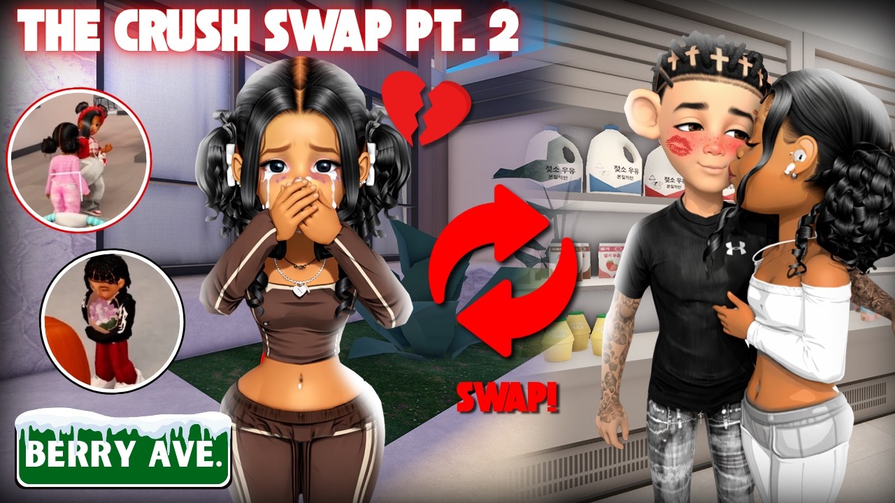 💔THE CRUSH SWAP PT.2!! FIGHT!?! MUST WATCH!!* ♡ | Berry Ave Family Roleplay #roblox #berryave