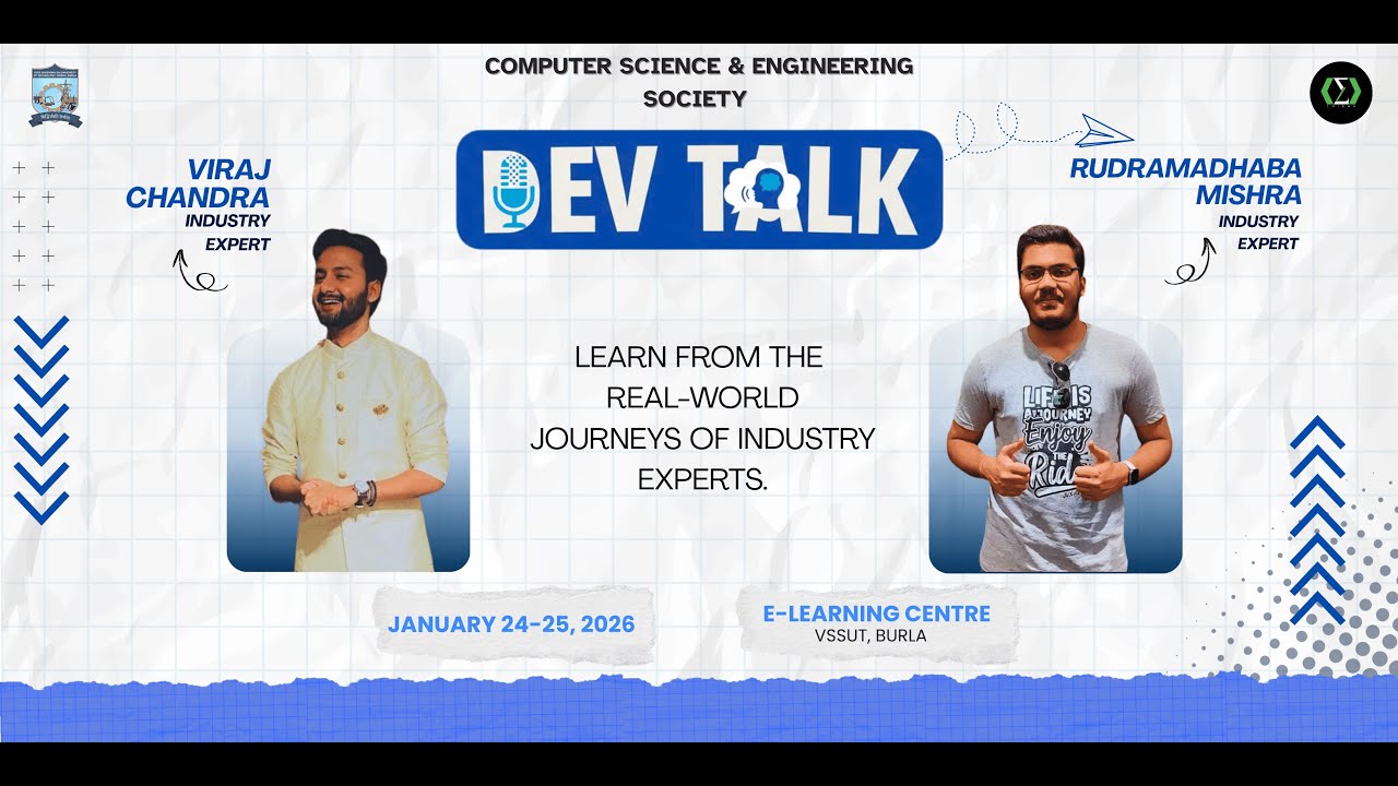 DevTalk 2026 Day02 | CSE Society X Enigma | VSSUT, Burla