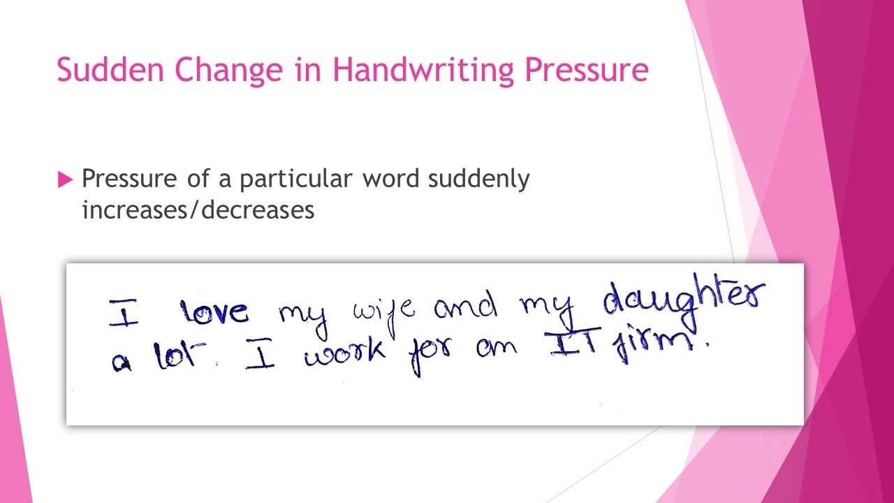 Basics of Graphology Part 5 - Pressure