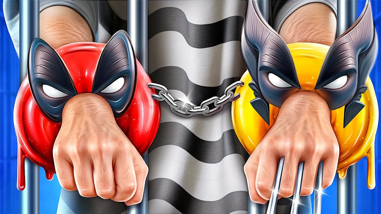Deadpool in Superhero Jail! How to Escape from Hell Prison Deadpool vs Wolverine!