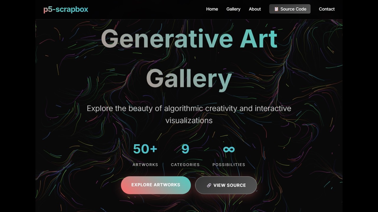【p5.js x Claude Code】Generative Art Gallery