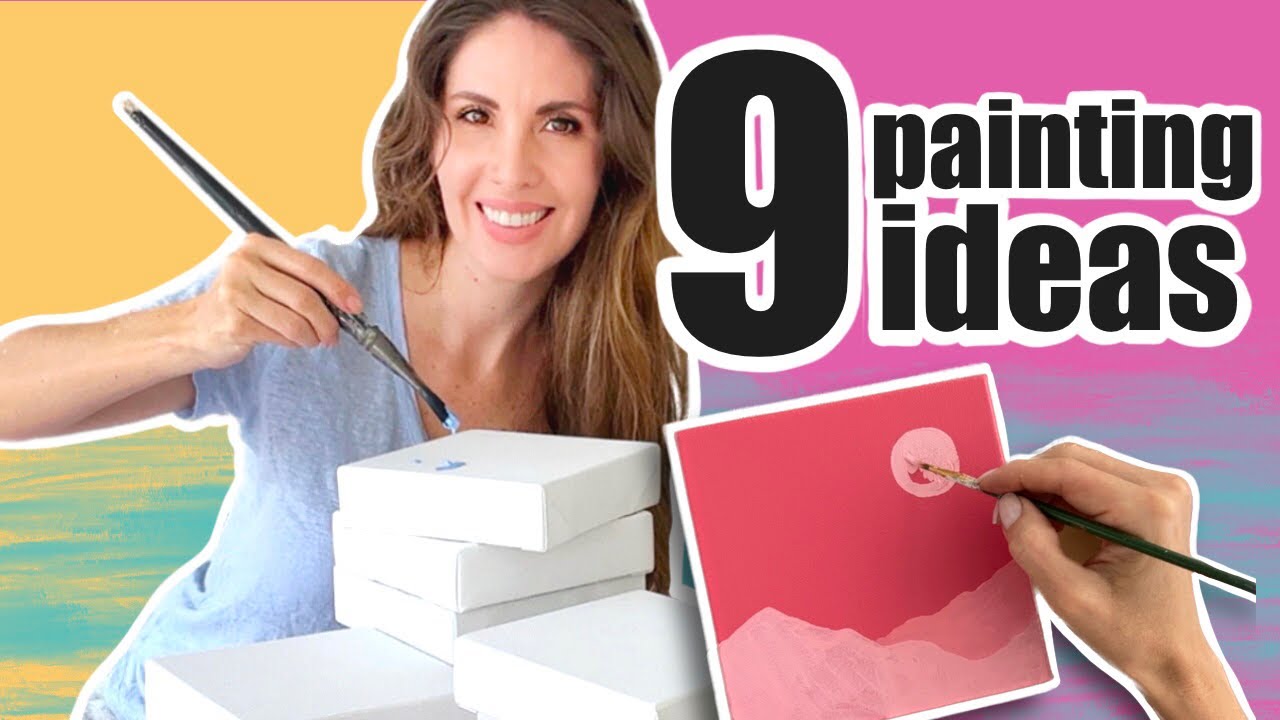 Easy painting ideas for beginners! 🌈 Create a painting in under an hour! 🧑&zwj;🎨