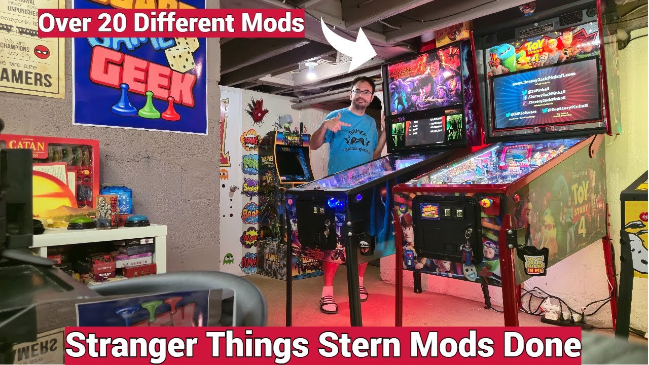 Stranger Things Premium Stern Pinball Machine 2024 Over 20 Mods Completed | Machine Is Next Level