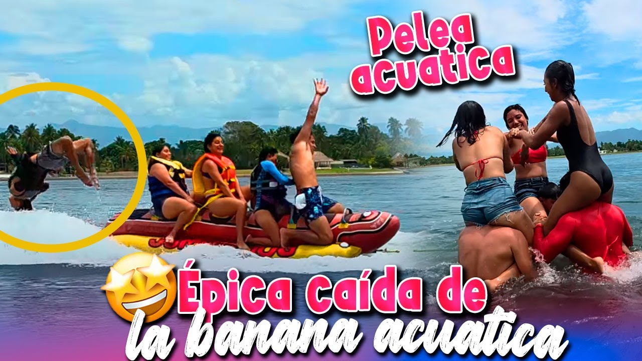 Chuleta hizo una épica caída en la Banana acuática🤩 Las bichas se dieron duro en esta pelea