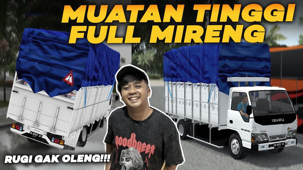 KIKI CORE PERDANA BAWA TRUK ELF DAPET MUATAN FULL GAYOR - Bussid