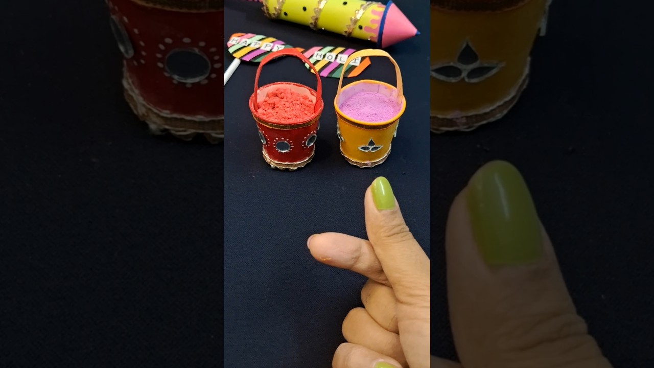 Diy Holi Craft Ideas |🌈🫰❤️✨️ #shorts #diy #holi #craft2 #trending #decoration #bucket #craftideas