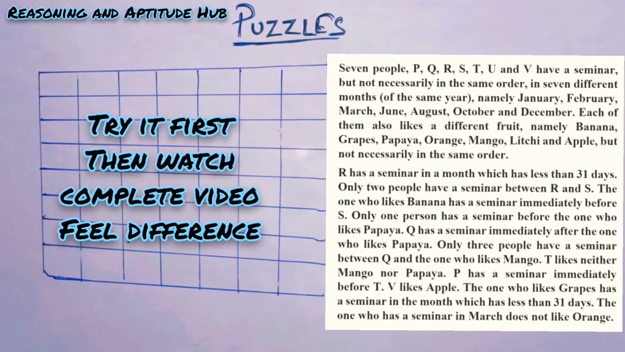 Month Based Puzzle | Puzzle Approach | How to solve puzzle in one attempt | Advanced Puzzle