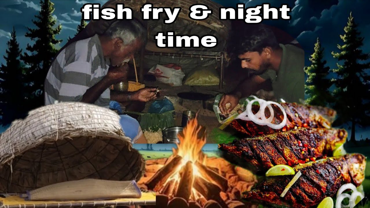 ⛺🌚 பலவகையான 🚣கடல் மீன் 🐟வருவல் 🤤😋 தரமான சாப்பாடு..#villagelife #lifestyle #sheep#fish fry 