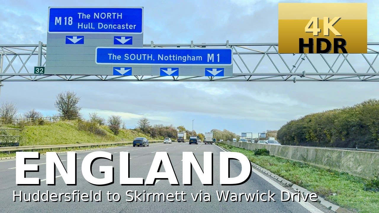 Scenic Drive from Huddersfield to Skirmett via Warwick | England Countryside & Motorways | 4K HDR