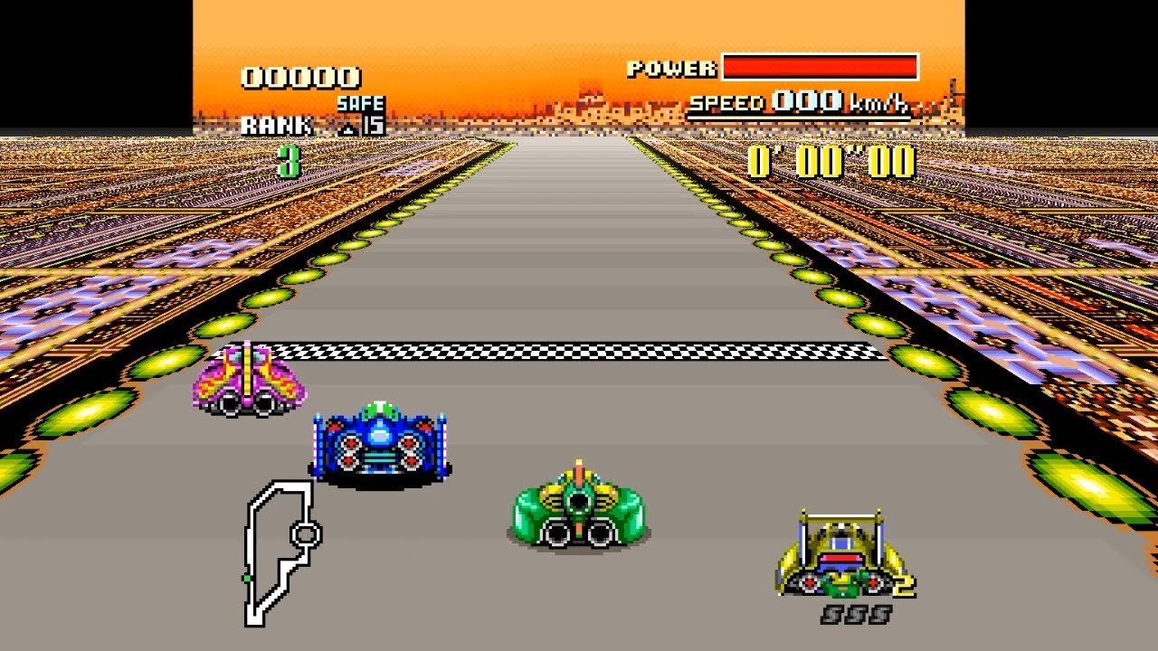 SNES F-Zero (Widescreen 16:9 HD Mode 7)