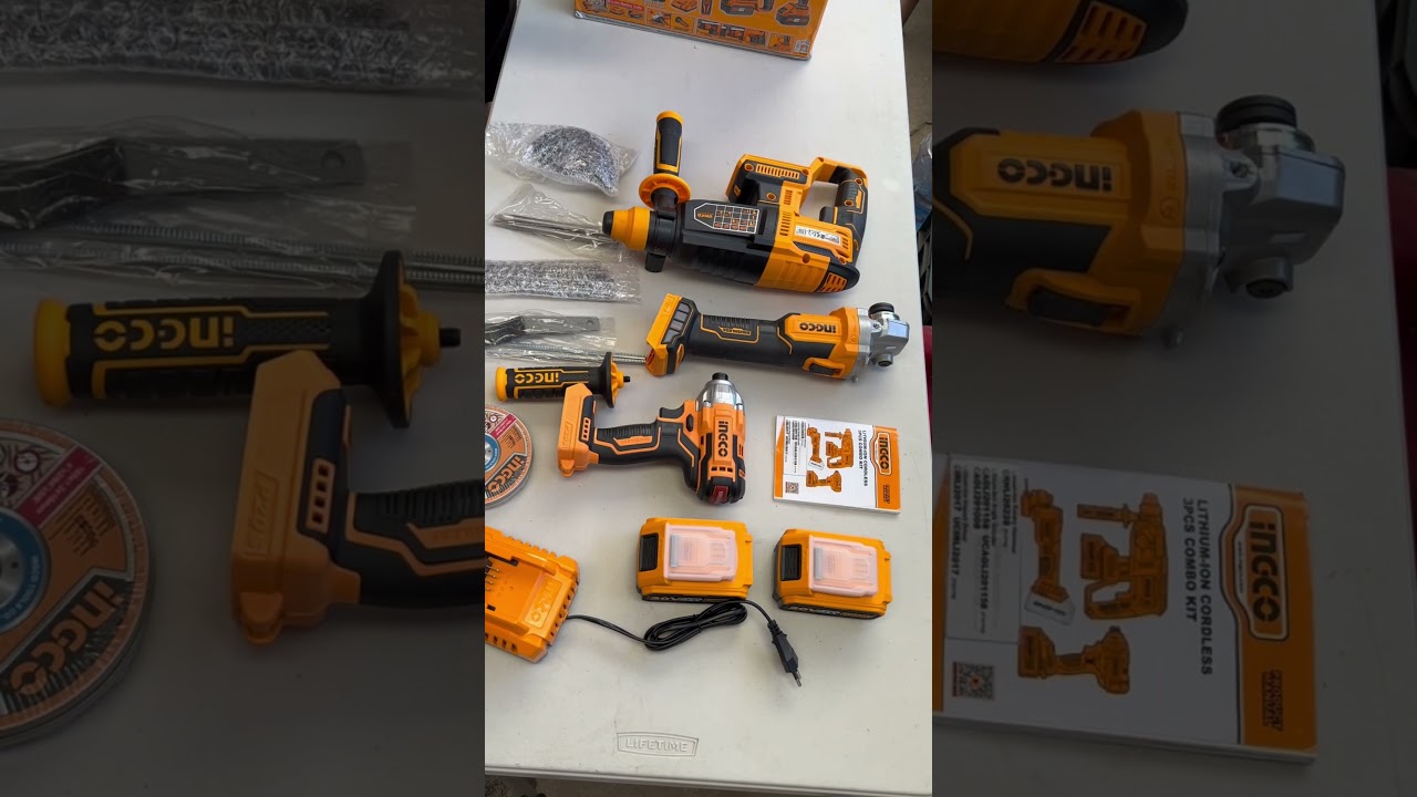 INGCO 3pc Combo Kit Unboxing #tools #powertools #diy #wood #woodworking #ingco #cordless #trending