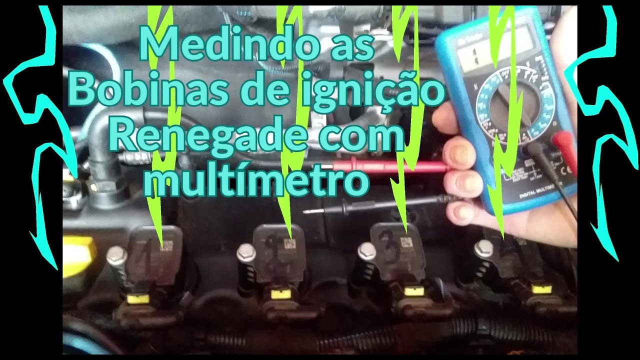 Bobinas de ignição Renegade tirei para testar com multímetro a resistência
