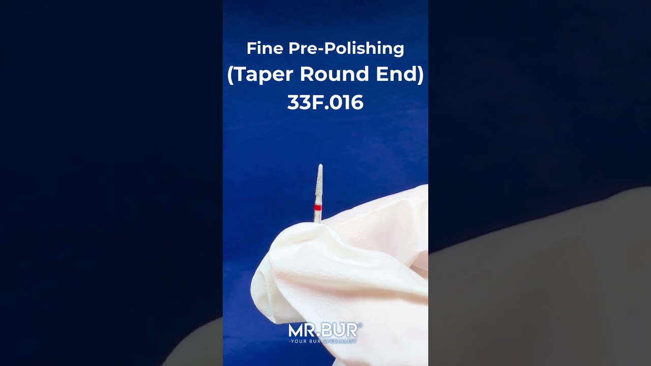 Fine Grit Pre-Polishing Taper Round End Bur | Diamond Dental Bur