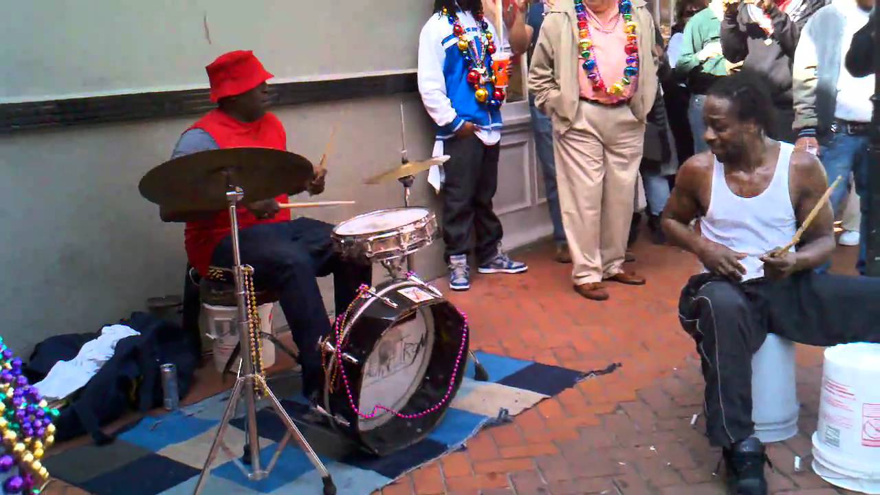 Petter Rabbit The Bucket Drummer at Mardi Gras, New Orleans