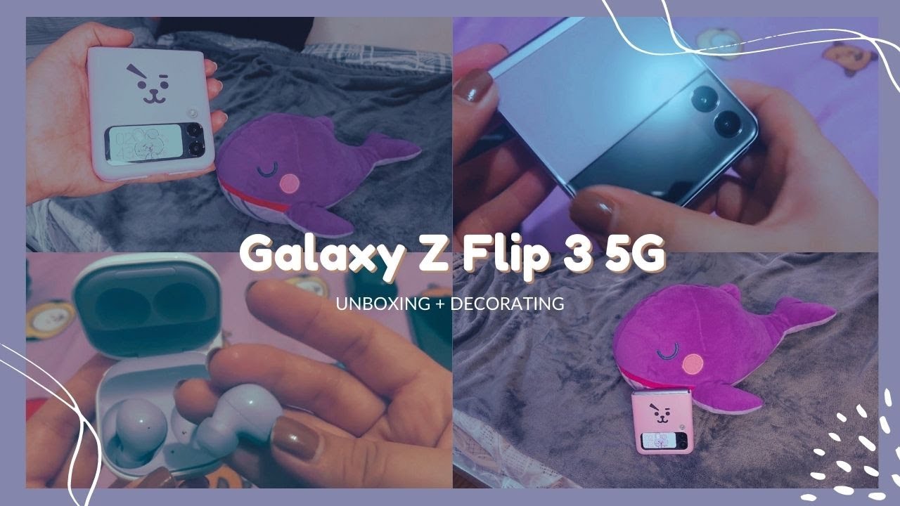 💜 Samsung Galaxy Z Flip 3 5G Lavender | Unboxing + Decorate 💜