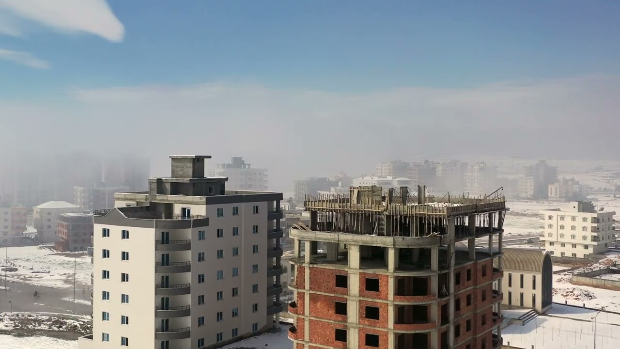 4K Drone &ccedil;ekimle Midyat&rsquo;tan Kış Manzaraları