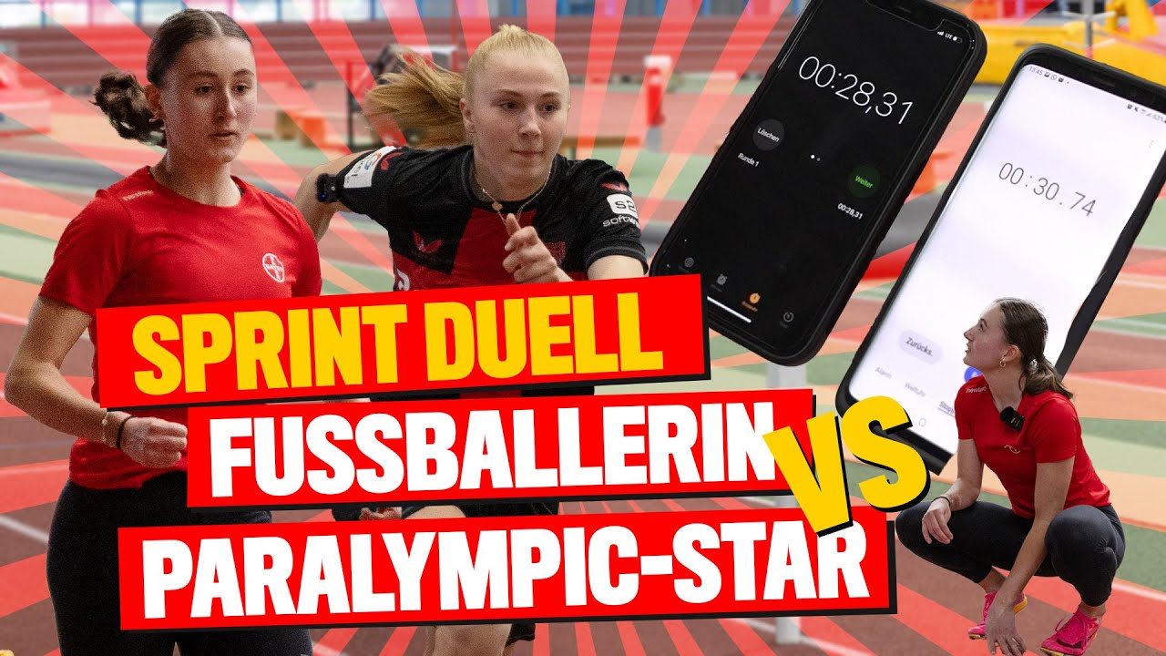 Bayer Sports Family-Duell: U19-Nationalspielerin 🆚 Paralympics-Athletin - wer sprintet schneller?