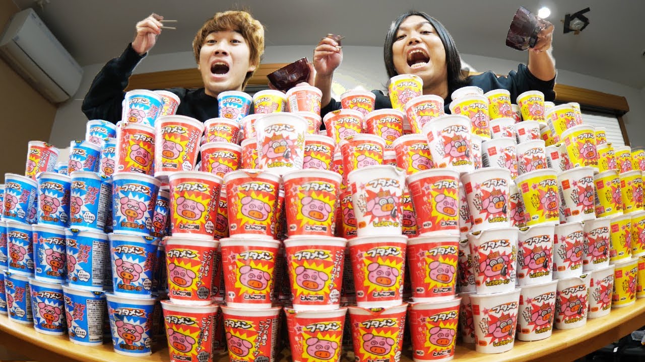 【大食い】ブタメンわんこそば大食いチャレンジで本気出してみたww