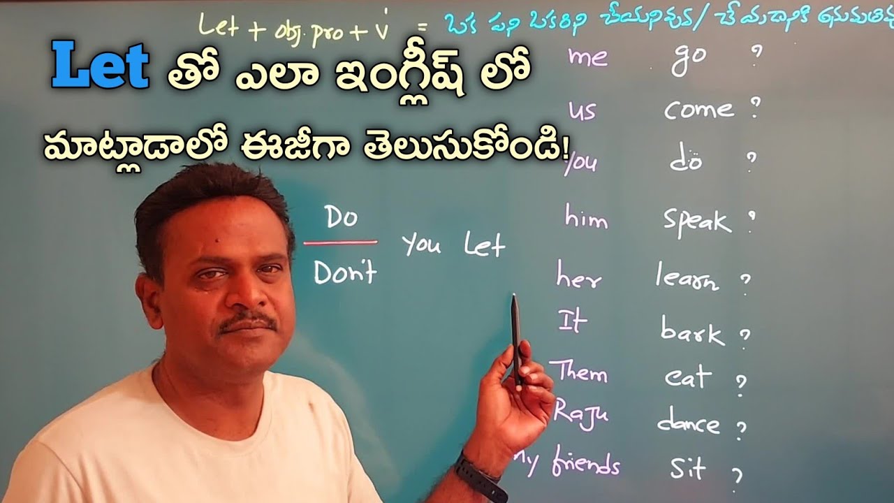 How to use LET in English? LET తో questions ఇంగ్లీష్ లో ఎలా అడగాలి? @LearnEnglishwithvenkat 