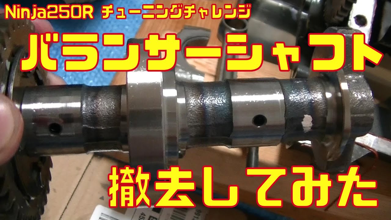 バランサーシャフト撤去してみた　 Ninja250R めざせ時速180km/h 　9話
