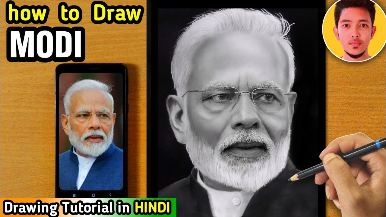 narendra modi drawing || modi drawing || How to draw Narendra Modi || Sankar Art || Realistic Sketch