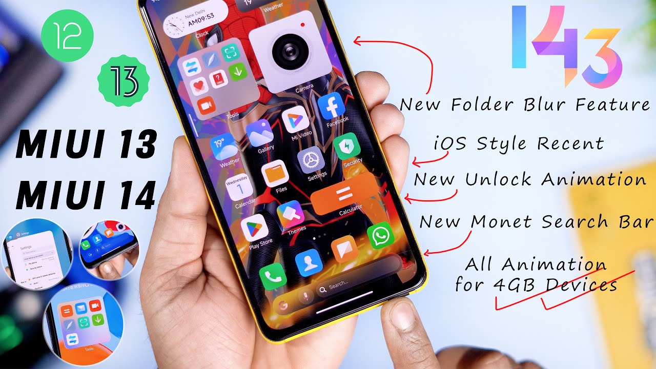 Advanced MIUI 14 Launcher for MIUI 13, Animation on 4GB, iOS Features, MIUI 14 Folder Ui, Monet Root