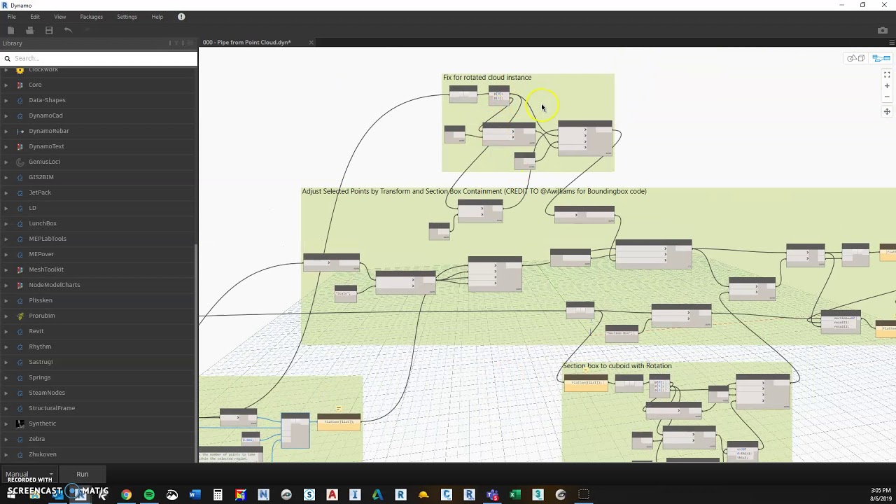 Dynamo Revit 2020 - Model Pipes from Point Clouds!