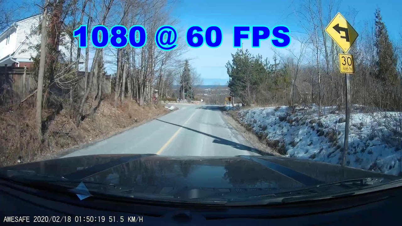 1080 VIDEO DEMO FROM AWESAFE 4K GPS DASH CAM