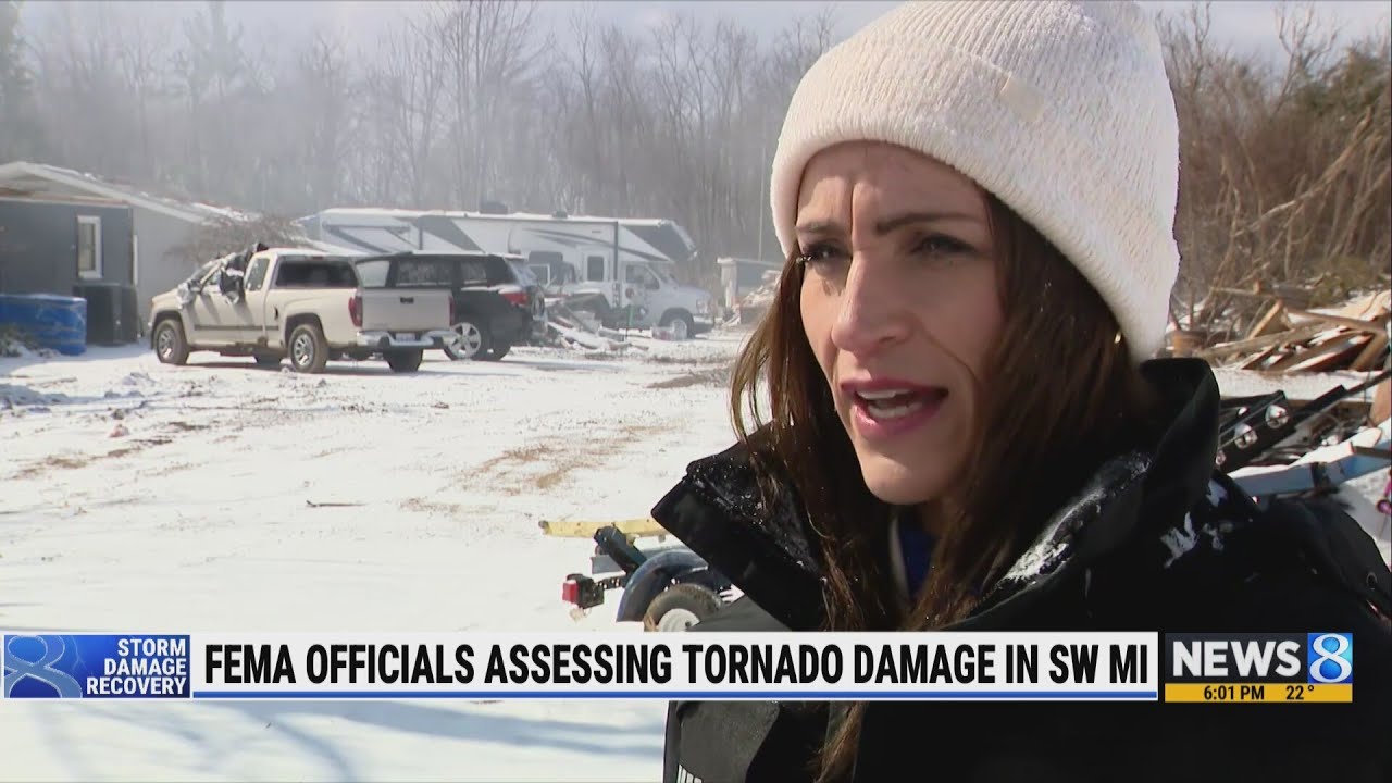 FEMA officials assessing tornado damage in SW MI