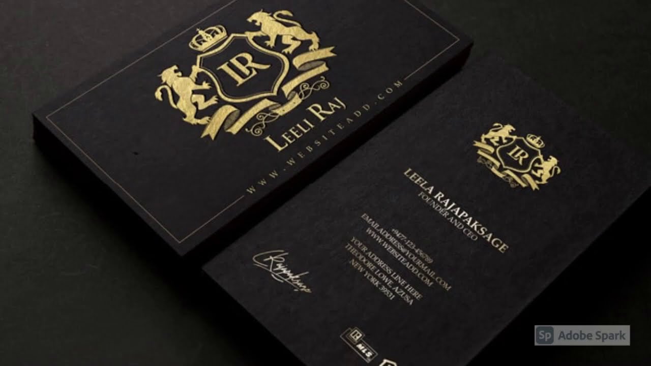 I will create luxury business card design