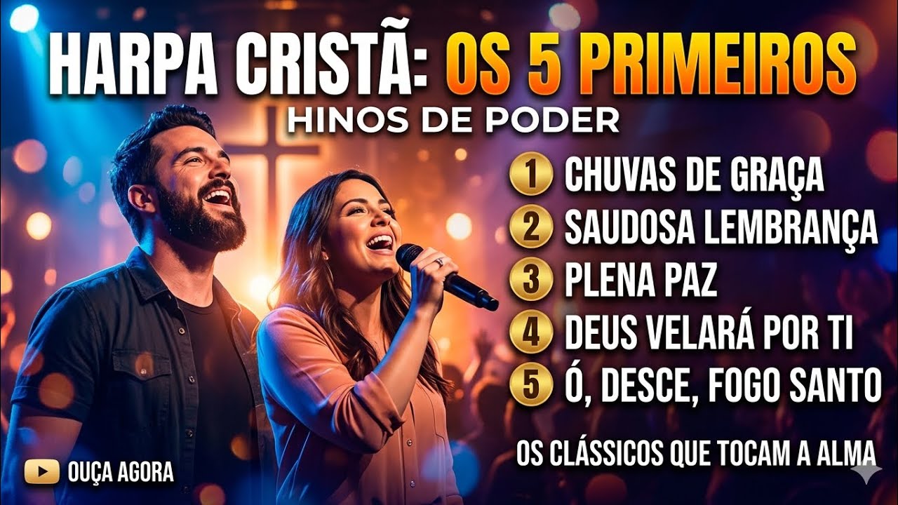 🔥 HARPA CRISTÃ: Os 5 Primeiros Hinos em Estilo Worship (Compilado Épico para Adoração)